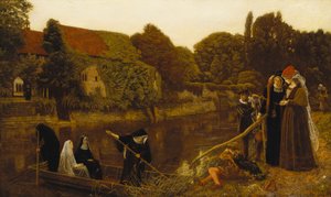 修道院のボート、1874 作： Arthur Hughes