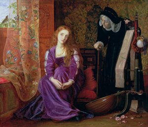 「痛みを伴う心」、または「ため息はもうない、女性」、1868 作： Arthur Hughes