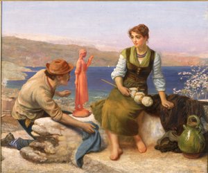 ポッターの求愛、1886年頃 作： Arthur Hughes