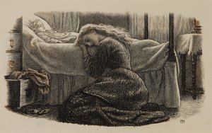 末っ子の死 1865年頃 （紙にインク） 作： Arthur Hughes