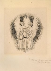 19 世紀後半、広い地球上の 3 人の小さな子供 作： Arthur Hughes