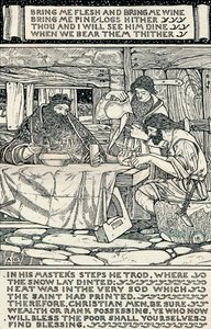 グッドキングヴァーツラフ、1895年 作： Arthur Joseph Gaskin