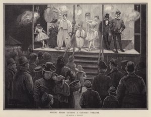田舎の劇場でのボクシングの夜（リトグラフ 作： Arthur L. Hewlett