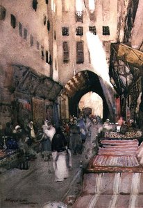 トルコのバザール 作： Arthur Melville