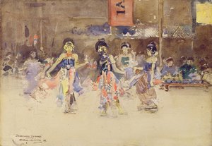 ジャワのダンサー、1889（紙にトイレ） 作： Arthur Melville