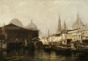 ノースリバーピアヘッド、1877 作： Arthur Quartley