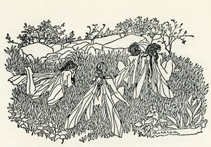 ウィリアム・シェイクスピアの「真夏の夜の夢」。 作： Arthur Rackham