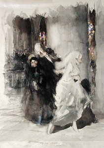 At the Wedding（水彩・紙） 作： Arthur Rackham