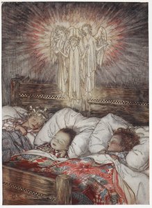 Crianças dormindo e sonhando 作： Arthur Rackham