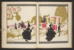 舞踏会に行くシンデレラ、『シンデレラ』の挿絵、C.S.エヴァンスによる再話、アーサー・ラッカムによる挿絵 作： Arthur Rackham