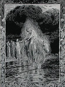 川を渡る 作： Arthur Rackham