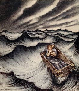 ナサニエル・ホーソンの「少女と少年のための不思議な本」からの挿絵。 作： Arthur Rackham