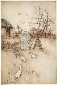 ワシントンのアーヴィングのリップヴァンウィンクルのパブ。 1910（色李 作： Arthur Rackham