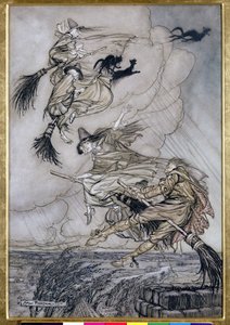 おい！チムニーラスヘイアフターユー！、1907年のインゴルドスビーの伝説のマースとマーベルのイラスト（紙にトイレ付きペンとインク）