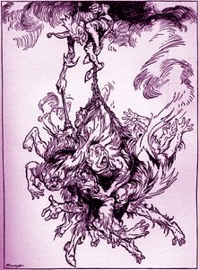 エドガー・アラン・ポーの「ホップ・フロッグ」。 作： Arthur Rackham