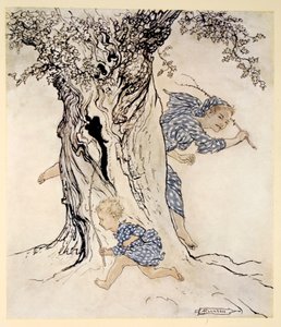ジェームズスティーブンスによる「アイリッシュフェアリーテイルズ」のイラスト、1920年 作： Arthur Rackham