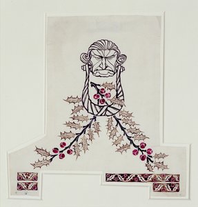 チャールズディケンズによるクリスマスキャロルのイラスト、1915年に発行された版（紙にペンとインク、セピアとトイレ付き） 作： Arthur Rackham