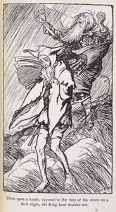 Ilustração do Rei Lear. 作： Arthur Rackham