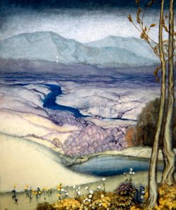 風景、1920年頃（紙にトイレ） 作： Arthur Rackham