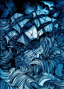 瓶の中に見つけた原稿」エドガー・アラン・ポー著 作： Arthur Rackham