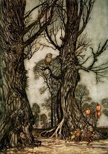 ケンジントンガーデンズのピーターパン 作： Arthur Rackham