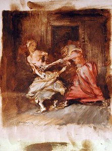魔女と乙女の習作 作： Arthur Rackham