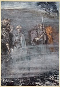 「神々はフレイアの喪失で衰弱し、老化する」、1910年. 作： Arthur Rackham