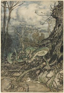 グリーンドラゴン 作： Arthur Rackham