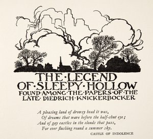 レジェンドオブスリーピーホロー、ワジェントンアーヴィング（1783-1859）、パブ。 1928 作： Arthur Rackham