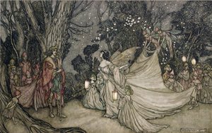オベロンとチタニアの会合 作： Arthur Rackham