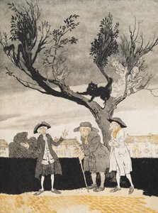 The Sleep of Hollow（Inside Cover）from the Legend of Sleepy Hollow by Washngton Irving（1783-1859）、pub。 1928 作： Arthur Rackham