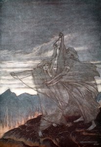 「ノルンは消える」、1924年。 作： Arthur Rackham