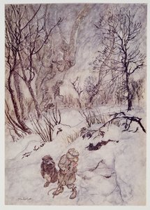 ネズミはしばらく熟考し、ケネスグラハム（1859-1932）のパブの柳の風から、それらを囲むこぶと斜面を調べました。 1940 作： Arthur Rackham
