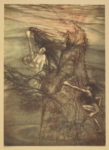 ライン乙女。 作： Arthur Rackham
