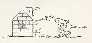 三匹の子豚 作： Arthur Rackham
