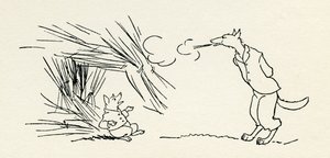 三匹の子豚 作： Arthur Rackham