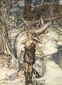 「熱い血は火のように燃える!」、1924 年。 作： Arthur Rackham