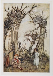 O homem no deserto 作： Arthur Rackham