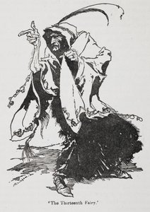 Briar Rose (眠れる森の美女) の 13 番目の妖精。 作： Arthur Rackham