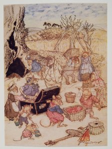 しかし、今日、彼らは十分に市民的でしたが、ケネスグラハム（1859〜1932）、パブによるウィローインウィローズのウィドウから、フィールドマウスと収穫マウスは夢中になっているようでした。 1940 作： Arthur Rackham