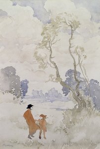 風の強い日（紙にトイレ） 作： Arthur Rackham