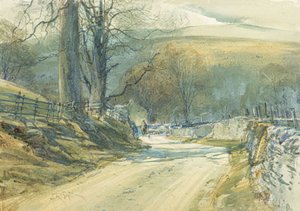ワインディング・ロード、アッパー・ワーフェデール（水彩画） 作： Arthur Reginald Smith