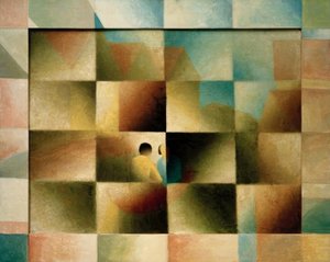 フォーカスのある風景：ボートに乗っている人 作： Arthur Segal