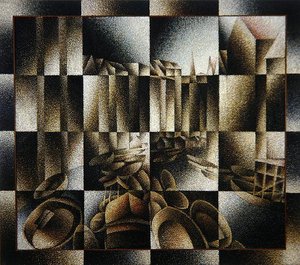 ウォーターフロントの倉庫群 作： Arthur Segal