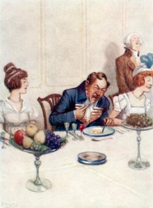 ジェーン・オースティンによるプライドと偏見のイラスト 作： Arthur Wallis Mills