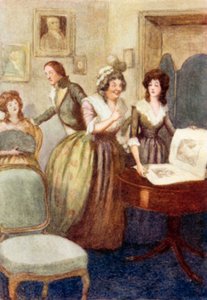 ジェーン・オースティンによるプライドと偏見のイラスト 作： Arthur Wallis Mills