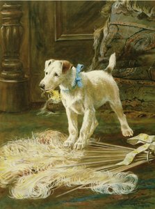 いたずら（キャンバスに油彩） 作： Arthur Wardle