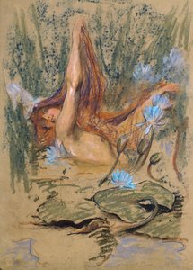 ニンフェア、1890年頃（紙にパステル、鉛筆、水彩） 作： Arthur Wardle