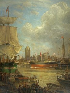 1837年のグレートウエスタンの打ち上げ 作： Arthur Wilde Parsons