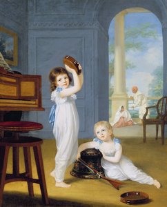 エミリーとジョージメイソン、1794-95年頃（キャンバスに油彩） 作： Arthur William Devis